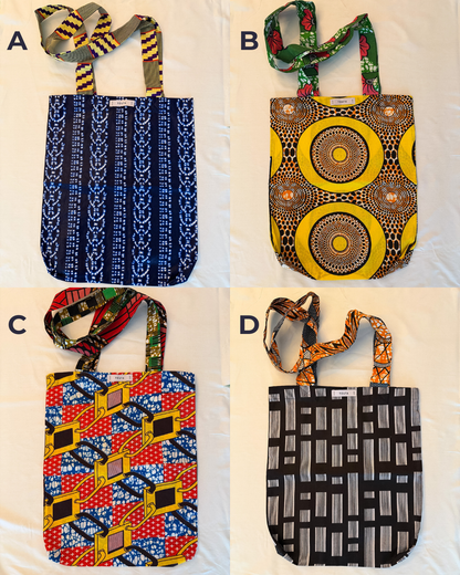 African Print Tote Bag