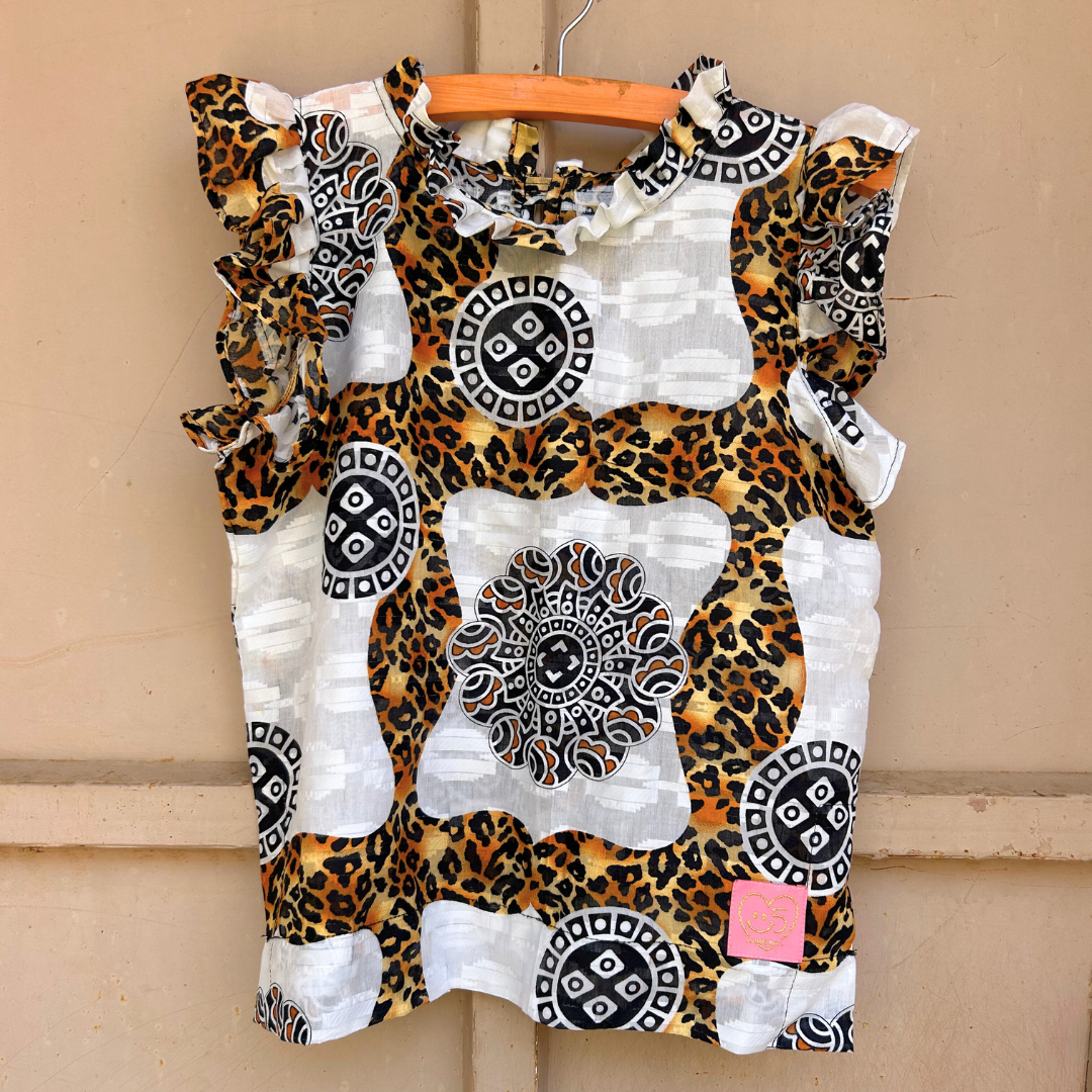 レオパード織柄トップス