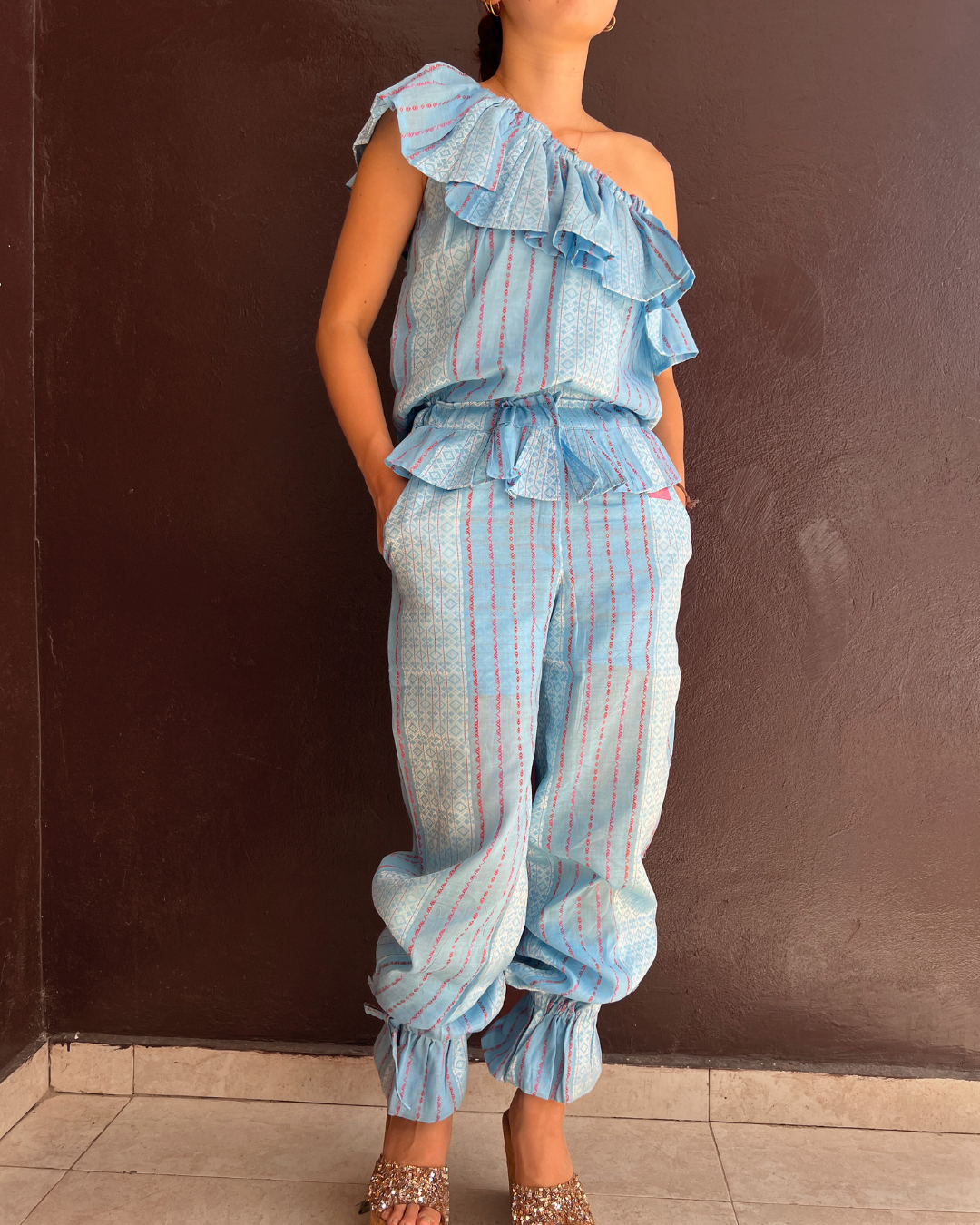 Mist Blue Woven Ensemble (Size S/M)