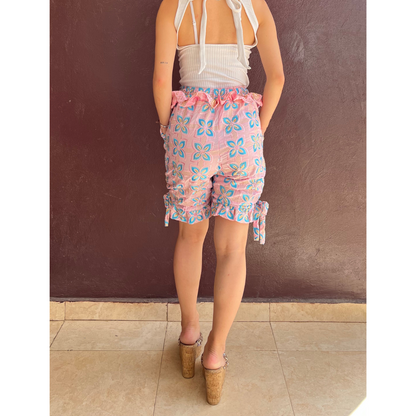 ビジュー付き刺繍ショーツ (Size S)