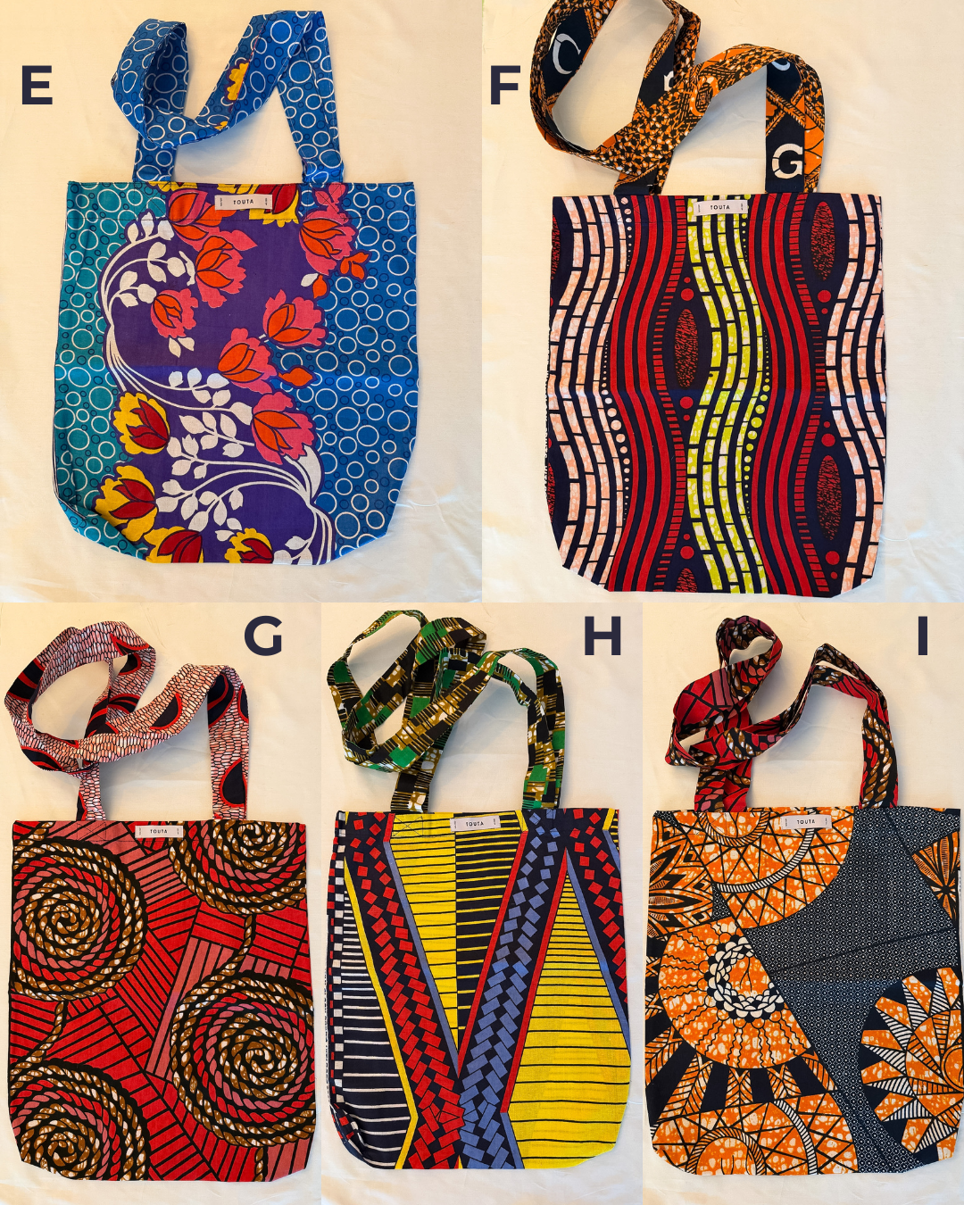 African Print Tote Bag