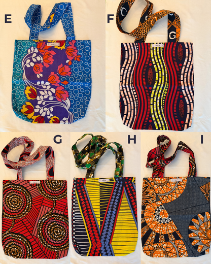 African Print Tote Bag