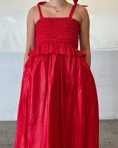 2 in 1 Dress Skirt - Red 