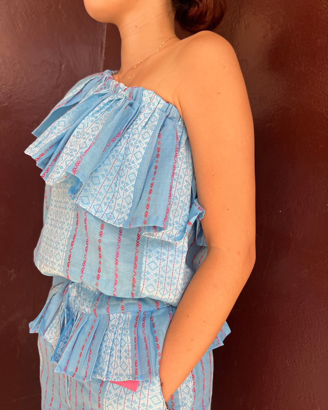 Mist Blue Woven Ensemble (Size S/M)