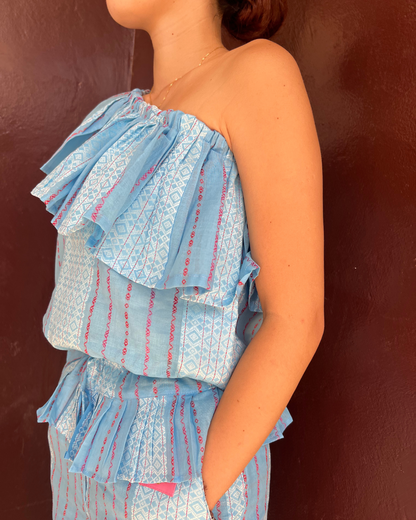 Mist Blue Woven Ensemble (Size S/M)