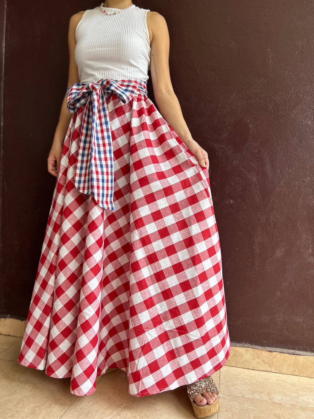Ribbon Circular Skirt (Size M/L)