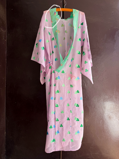 YUKATA VOILE PATTERN (discoloration on the collar)