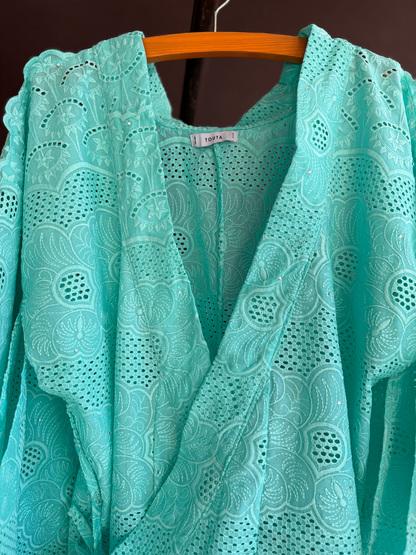 YUKATA BRODE LONG / LIGHT BLUE