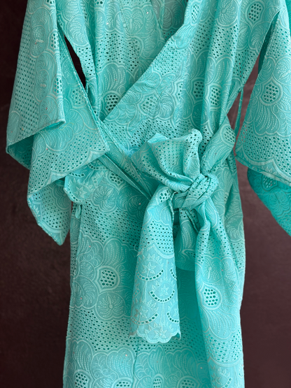 YUKATA BRODE LONG / LIGHT BLUE