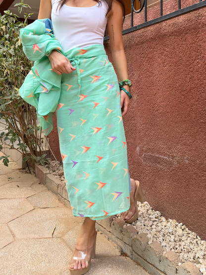 WRAP SKIRT / VOILE MOTIF