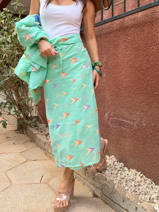 WRAP SKIRT / VOILE MOTIF