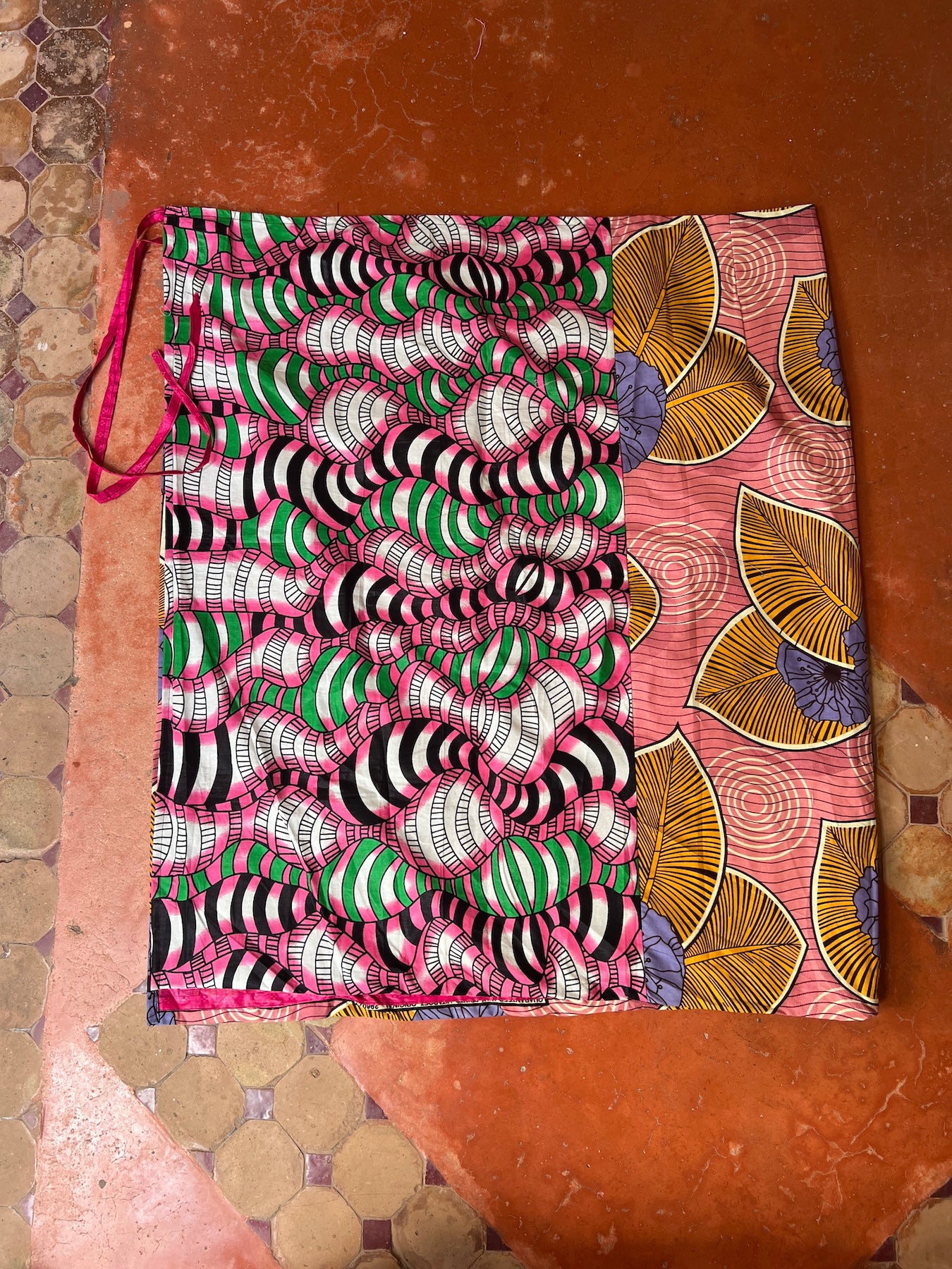 リバーシブルラップスカート（Size FREE）/ Long