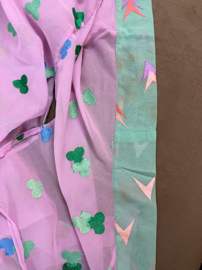 YUKATA VOILE PATTERN (discoloration on the collar)