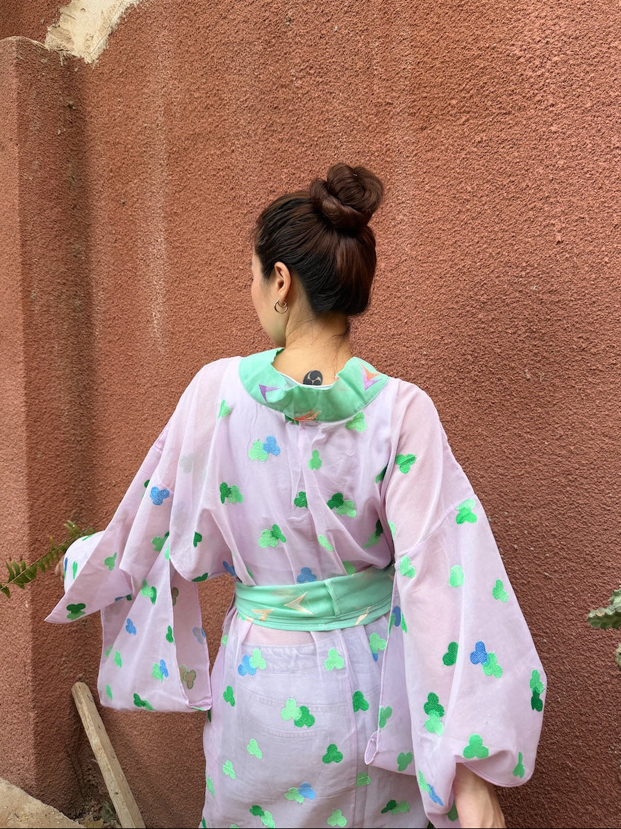YUKATA VOILE MOTIF (Glossy Embroidery)
