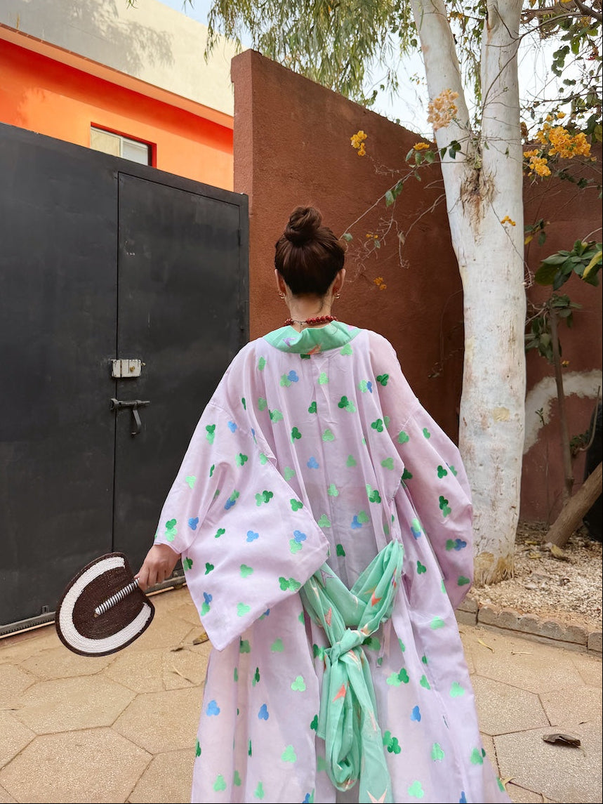 YUKATA VOILE MOTIF (Glossy Embroidery)